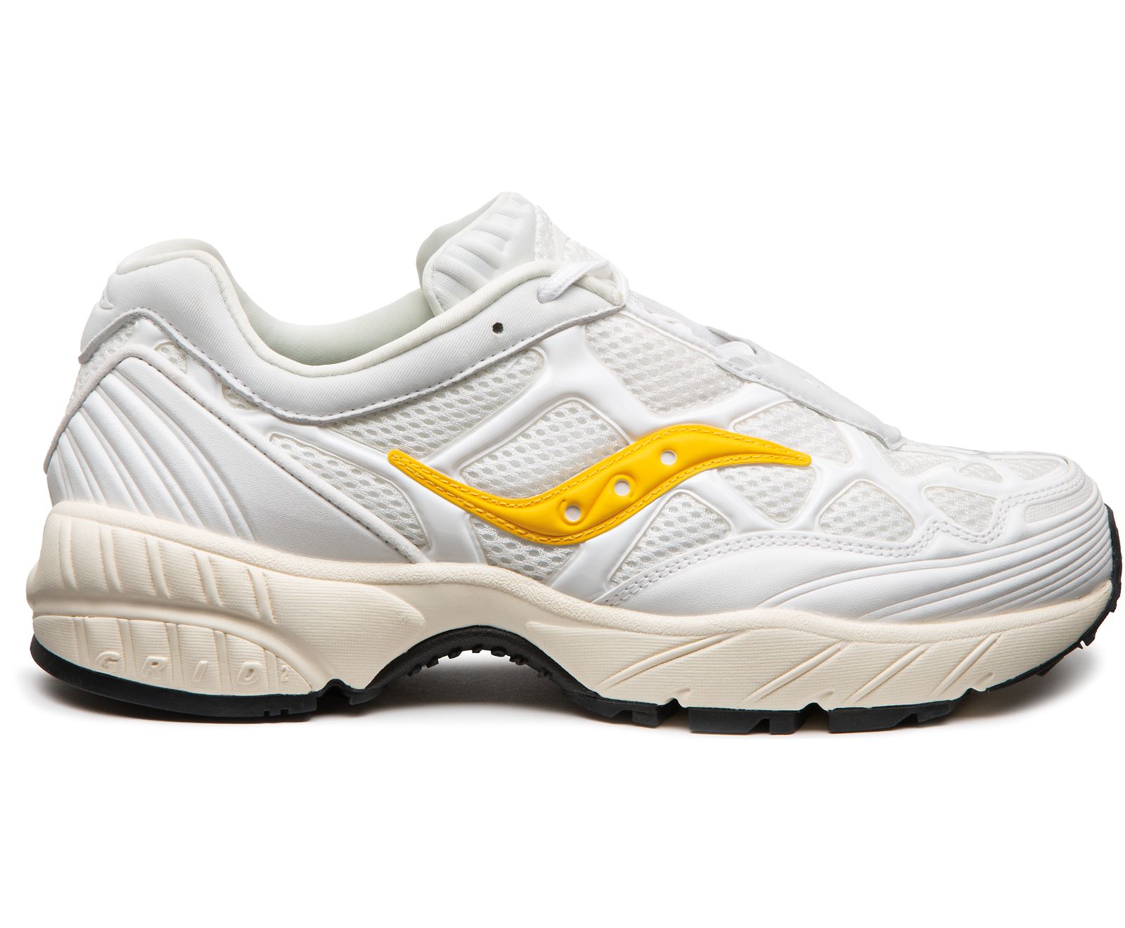 Saucony Grid Web Men\'s Originals White / Gold | Canada 377DFMN